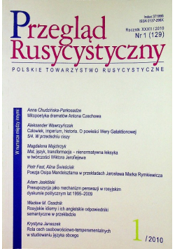Przegląd rusycystyczny nr 1