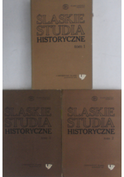 Śląskie studia historyczne tom I do III