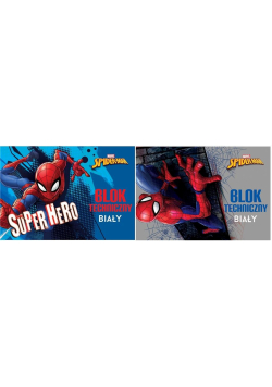 Blok techniczny A4/10K biały Spiderman