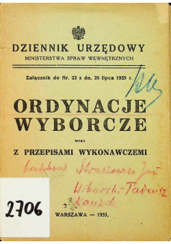 Ordynacje wyborcze 1935 r.