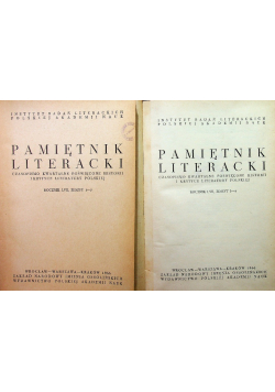Pamiętnik literacki rocznik LXII 2 tomy