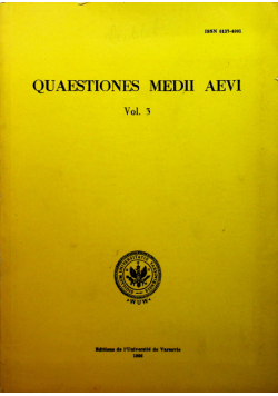 Quaestiones medii aevi vol 3