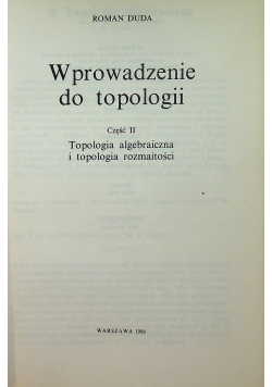 Wprowadzenie do topologii Cz II