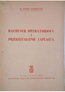 Rachunek operatorowy i przekształcenie Laplace a 1950 r
