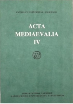 Acta Mediaevalia IV