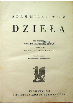 Mickiewicz Dzieła Tom XIII i XIV 1929 r.