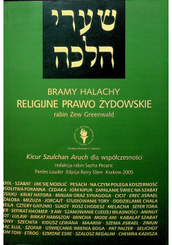 Bramy Halachy Religijne prawo żydowskie