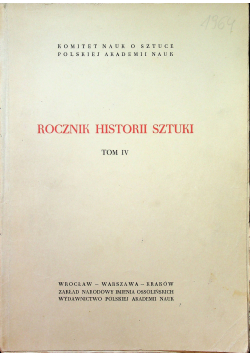 Rocznik Historii sztuki tom 4