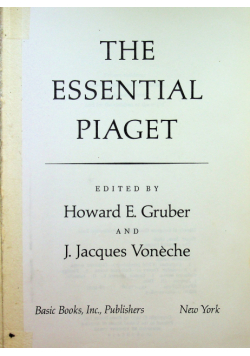The Essential piaget