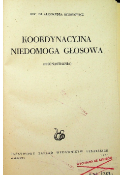 Koordynacja niedomoga głosowa