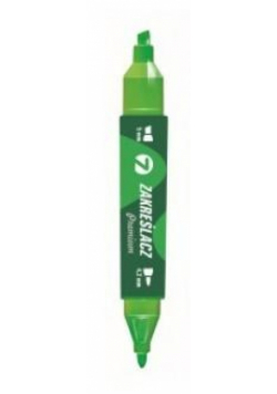 Zakreślacz premium dwie końcówki zielony (12sz)