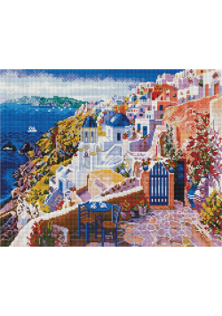 Mozaika diamentowa - Santoryn Resorts 40x50cm