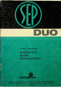 Eksploatacja baterii kondensatorów