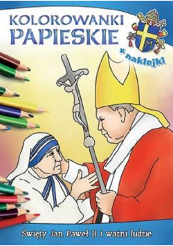 Kolorowanki papieskie Święty Jan Paweł II i ważni ludzie