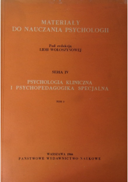 Psychologia kliniczna i psychopedagogika