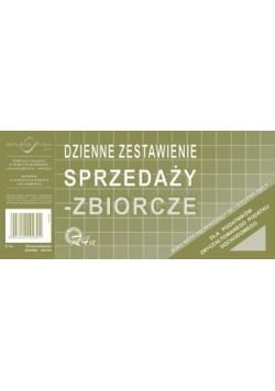 Dzienne zestawienie sprzedaży - zbiorcze R4N