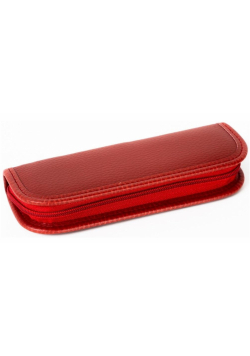 Piórnik HS4 Skin2 (19,5x3x6,5cm) skórzany czerwony