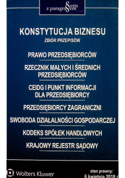 Konstytucja biznesu. Zbiór przepisów