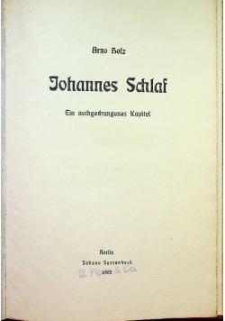 Johannes Schlaf 1902r