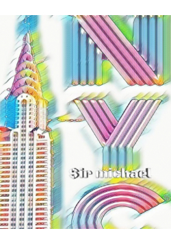 ICONIC Chrysler Building  Rainbow  Writing Drawing Journal. Sir Michael  artist limited edition