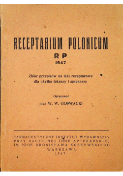 Receptarium Polonicum 1947r