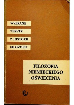 Filozofia niemieckiego oświecenia