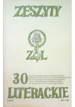 Zeszyty literackie 30