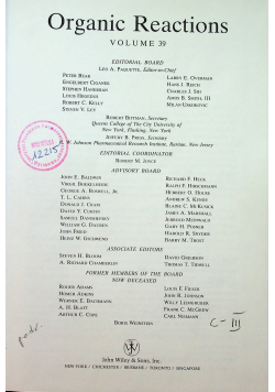 Organic reactions vol 39