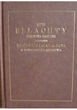 Spis Szlachty Królestwa Polskiego reprint z 1851 r