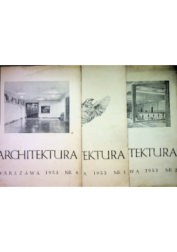 Architektura 3 numery 1953r