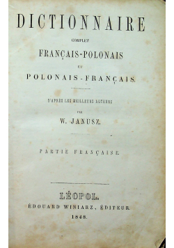 Słownik francusko polski 1848 r