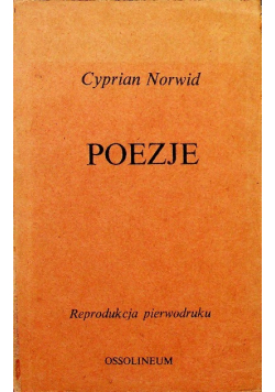 Norwid Poezje reprint z 1863
