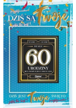 Karnet Urodziny 60 męskie + naklejka 2K - 011