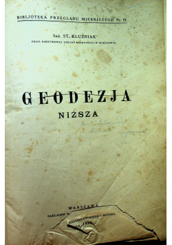 Geodezjna niższa 1928r