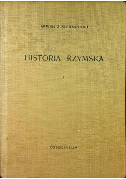 Historia rzymska Tom I