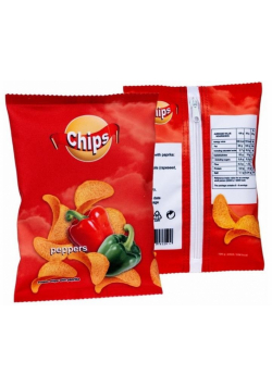 Piórnik etui Chips 23x16 x2,5cm czerwony