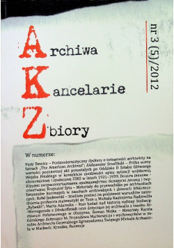 Archiwa kancelarie zbiory nr 3 (5 )