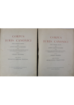 Corpus iuris canonici tom 1 i 2 1881 r.