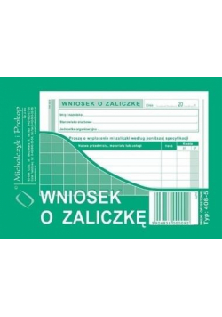 Wniosek o zaliczkę 408-5