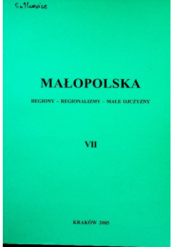 Małopolska Regiony Regionalizmy Małe ojczyzny Tom VII