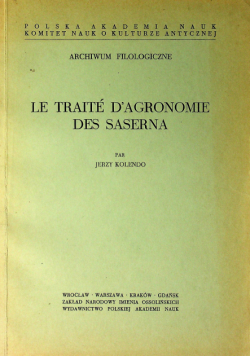 Le traite deagronomie des saserna