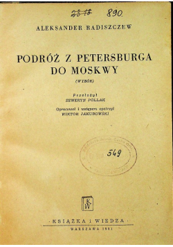 Podróż z Petersburga Do Moskwy