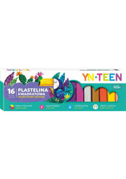 Plastelina kwadratowa 16 kolorów