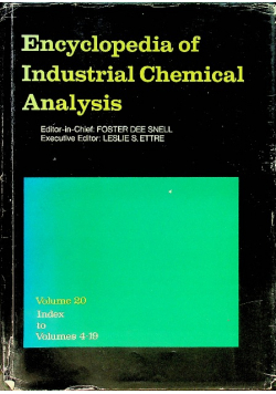 Encyclopedia of Industrial Chemical Analysis Volume 20