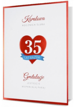 Karnet B6 Rocznica ślubu Koralowa HM200-2530