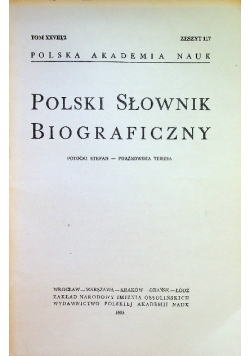 Polski słownik biograficzny tom XXVII / 2 zeszyt 117