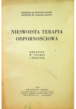 Nieswoista terapia odpornościowa 1938 r.