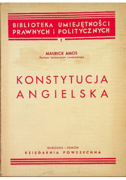 Konstytucja angielska 1938 r.