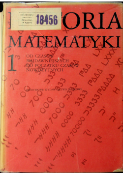 Historia matematyki Tom I