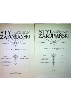 Styl zakopiański zeszyt 1 i 2 Reprint z 1911 r.